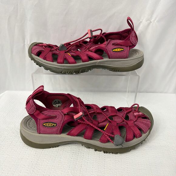 Keen Whisper Sandals Womens Size 7.5 Dark Pink Closed Toe - Picture 8 of 10